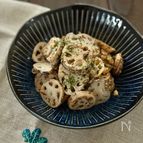 材料ふたつで副菜《れんこん×くるみのハニーマスタードサラダ》