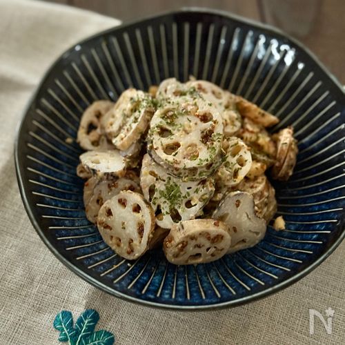 材料ふたつで副菜《れんこん×くるみのハニーマスタードサラダ》