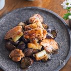 【鶏肉となすの梅だれ焼き】梅だれが相性抜群♪