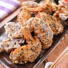 【手羽先のごまから】下味冷凍♪衣カリっと！冷めても旨い♡
