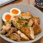 【厚揚げと鶏肉の甘辛しょうが醤油煮】味染み染み♡︎