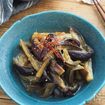 レンジで簡単。とろとろなすのナムル【時短・作り置き】