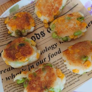 さおりんの作ってみた!投稿(枝豆×コーン【ふわふわはんぺん焼き】白だしで旨みアップ♪)