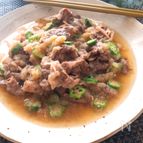暑い日にぴったりのおかず♡牛こまの生姜風味さっぱりおろし煮