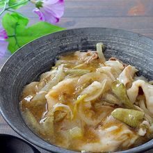 つるんとさっぱり♪じゅんさいと豚肉のおろポン丼