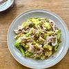 グリーンラテの作ってみた!投稿(レンチンらく旨レシピ♪ 豚しゃぶ春キャベツ 香味ポン酢がけ)