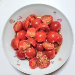 ふうかの作ってみた!投稿(ふわりと旨みが香る・ミニトマトのおかかナムル)