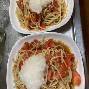 そら・ゆずの作ってみた!投稿(つるんと爽快！10分で完成！『トマツナおろし冷製パスタ』)