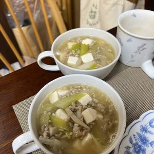 Hikeyの作ってみた!投稿(【ネギとひき肉の中華スープ】満足感たっぷり♡)