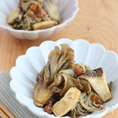 食物繊維たっぷり！きのこの和風マリネ梅風味