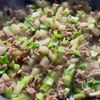 青菜も一緒にとれる♪【小松菜ひき肉ごはん】の工程3