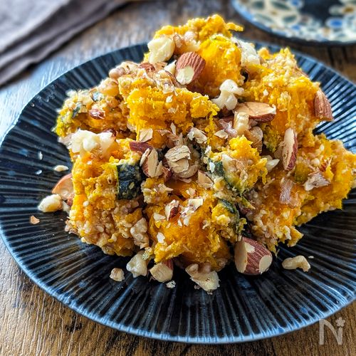 【かぼちゃのごま味噌マヨサラダ】レンジで完結✨