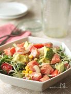 サーモンとアボカドの山葵マリネサラダ