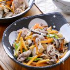 レンチン染みうまおかず！『豚こま肉の彩うま煮』