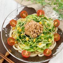 *たっぷり野菜とツナのサラダうどん*調味料2つで簡単旨ダレ♪