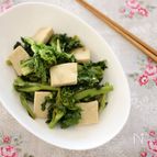 菜の花と高野豆腐の塩麹炒め
