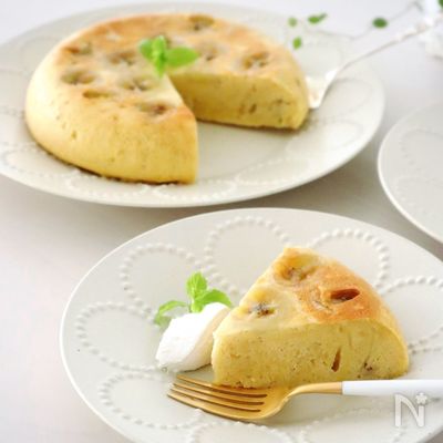 型・オーブン不要!炊飯器deらくウマ♡バナナケーキ