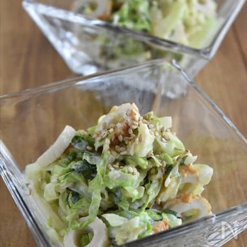 【キャベツとちくわのわさびマヨ醤油和え】おつまみにピッタリ！