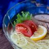 さっぱり塩レモン風味【ジョンソンヴィルとトマトの冷やし麺】の工程3