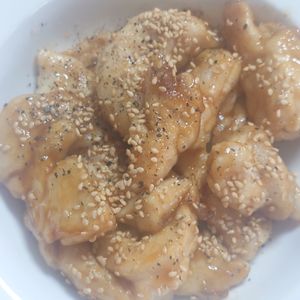 オレンジの作ってみた!投稿(我が家の人気者♩【ささみで名古屋風甘辛チキン】)