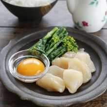 「重ねるだけで」春のご馳走【菜の花とホタテの昆布締め】