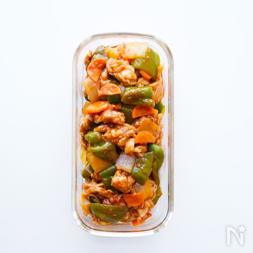 簡単♪豚こまの野菜たっぷり酢豚【作りおきおかず】