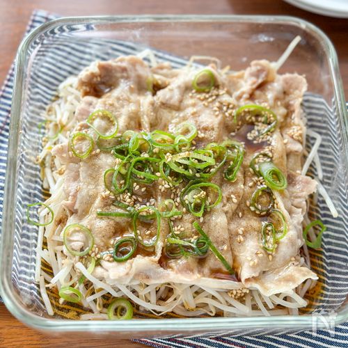 レンチン5分!さっぱり食べれる「豚もやし」