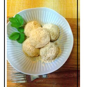 チョロリスの作ってみた!投稿(白玉粉不要！家にあるもので作る♡『かぼちゃのお豆腐白玉』)