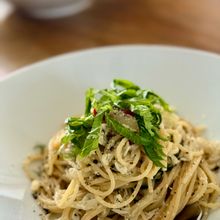 たっぷりしらすと香る大葉の和風パスタ