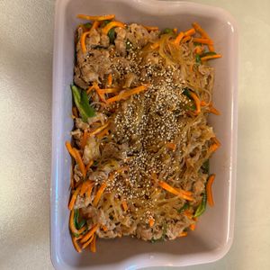 えりの作ってみた!投稿(【豚こまチャプチェ】レンジで驚きの旨さ！簡単韓国風おかず♡)