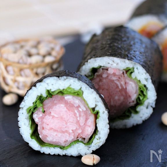 生ハムの恵方巻き【飾り巻き寿司】