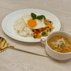 すじのこの作ってみた!投稿(ボリューム満点！豆腐でかさましガパオライス)