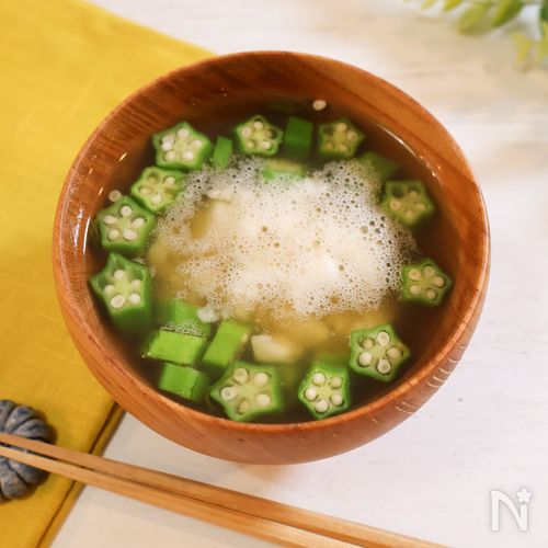 ◆腸活ねばとろスープ◆パックのめかぶで手軽に海藻を食べられ♪