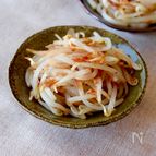 【レンジで簡単♪もやしのおかかポン酢和え】節約食材×簡単副菜