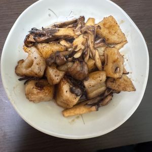 973586の作ってみた!投稿(【蓮根と舞茸の柚子胡椒ポン酢炒め】めっちゃ美味しいおつまみ!)