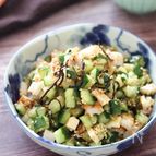 【きゅうりとちーちく塩昆布おかか和え】簡単3分おつまみ♪