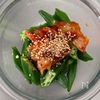 おくらの白菜キムチ和えの工程3