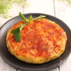 ジャーマンポテトでスパニッシュオムレツ