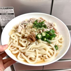 ケの作ってみた!投稿(【梅おろし豚しゃぶうどん】疲労回復！暑い日にぴったり♡)