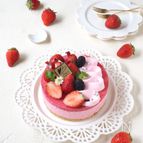 マシュマロで簡単！苺ムースケーキ