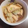 たりおの作ってみた!投稿(フライパンのまま食卓へ「薄揚げと白菜のくったり煮」)
