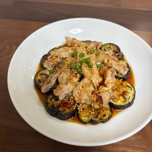 さらの作ってみた!投稿(薄切り肉で簡単！【焼きなすのよだれ豚】)