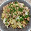 よっこの作ってみた!投稿(ワンパン10分！【豚こま肉と白菜の中華炒め】ごま油香る♩)