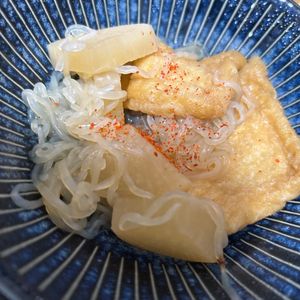 ちちちの作ってみた!投稿(味しみしみあま～い☆🤩☆お揚げと白滝と大根の甘辛生姜煮💖)