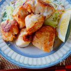 【簡単醤油味の唐揚げ風】レモンで食べるとさっぱり美味しい😋
