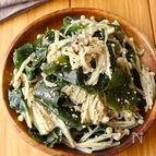 レンジで5分！【えのきとわかめの旨塩ナムル】やみつき副菜♩