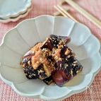 【とろとろナスの旨味噌炒め】ピリ辛が好きな方は豆板醤多めでね