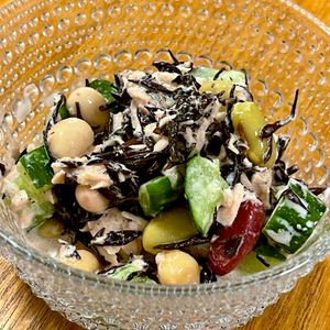 michuの作ってみた!投稿(【ひじきとお豆の胡麻マヨサラダ】ホクッとお豆にごま風味♬︎)