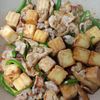 鶏皮坊主の作ってみた!投稿(行列の定食屋さんの🍚もちもち厚揚げの豚のしょうが焼き🤩)