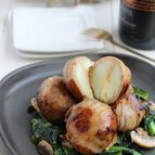 ボリュームたっぷり！新じゃが肉巻き味噌チーズ入り